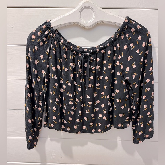 BILLABONG - Off-Shoulder Floral Blouse - Size M - Picture 1 of 9